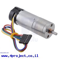 מנוע HP 25Dx48L מהירות 1000rpm @ 6V עם מקודד