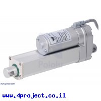 מנוע לינארי DC 12V, דגם MD , תנועה 100mm, 100kgf, 1.5cm/s