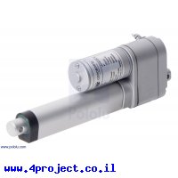 מנוע לינארי DC 12V, דגם LD , תנועה 100mm, 15kgf, 4.4cm/s - משוב