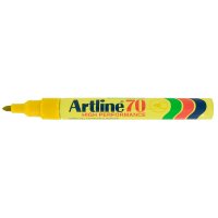 טוש לא מחיק 70 Artline (ארטליין) ראש עגול - צהוב