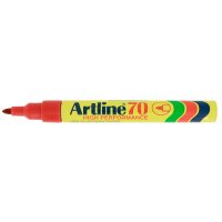 טוש לא מחיק 70 Artline (ארטליין) ראש עגול - אדום