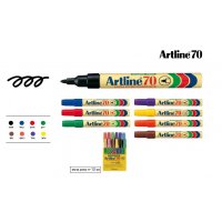 טוש לא מחיק 70 Artline (ארטליין) - ערכה של 12 יחידות בצבעים שונים