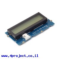 LCD טקסט 16x2, שחור על RGB - חיבור Grove