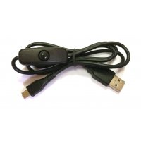 כבל USB A ל-microB באורך 90 ס"מ - חשמל בלבד, מפסק