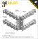 פס מחורר מרובע מאלומיניום goBILDA סדרה 1106 - אורך 24 מ"מ, 3 חורים
