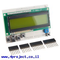 מגן Arduino - מסך LCD עם כפתורים V2