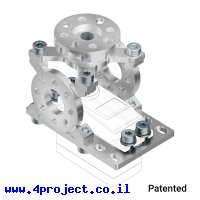 מחזיק מנוע ServoBlock™ למנועי סרוו בגודל סטנדרטי עם ציר 3F-25T - ציר עם חורים M4