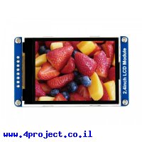 LCD גרפי צבעוני, 240x320, גודל 2.4"