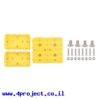 מארז למודול Grove בגודל 1x2 - צהוב, 4 יחידות