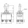 מפסק מיתוג DPDT - 250V/15A - ON/OFF/ON