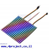מטריצת לדים Addressable RGB 16x16 - מרחק 10 מ"מ (SK9822)