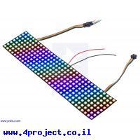 מטריצת לדים Addressable RGB 8x32 - מרחק 10 מ"מ (SK9822)