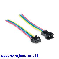 מחבר JST-SM 4-pin עם חוטים AWG20