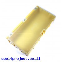 קופסה מודולרית לאחסון רכיבים - 125x63x21.5 מ"מ - צהוב
