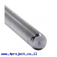 בורג הנעה 8mm ACME, תנועה של 2 מ"מ לסיבוב – אורך 200 מ”מ (סין)