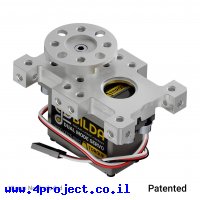 מחזיק מנוע Compact ServoBlock™ למנועי סרוו בגודל סטנדרטי עם ציר 3F-25T, רוחב 43 מ"מ