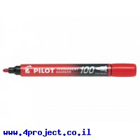 טוש לא מחיק Pilot SCA-100 (פיילוט) ראש עגול - אדום