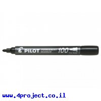 טוש לא מחיק Pilot SCA-100 (פיילוט) ראש עגול - שחור